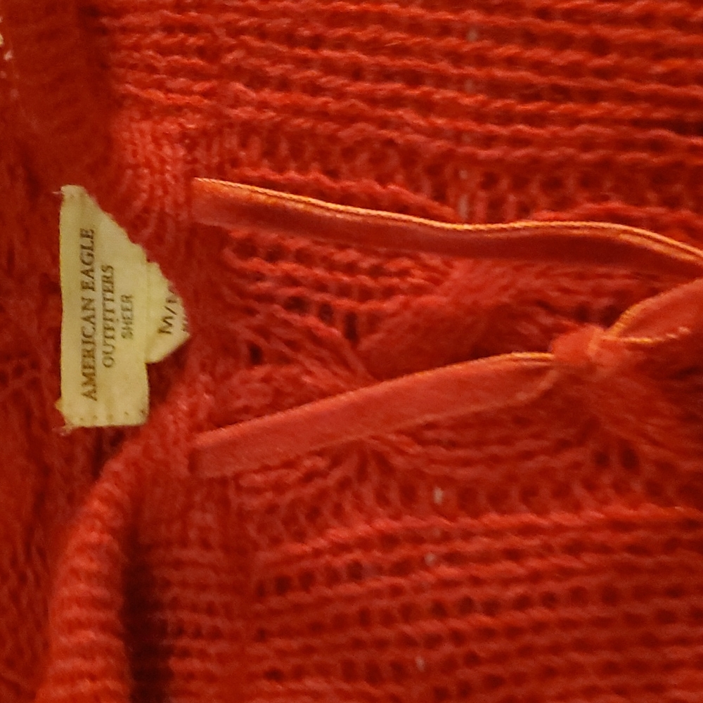 American Eagle Red Sweater with hood - Picture 3 of 4